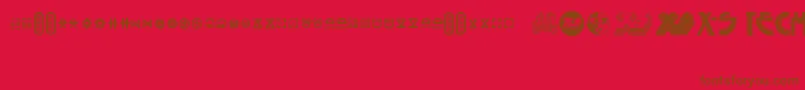 SeizedXS Font – Brown Fonts on Red Background