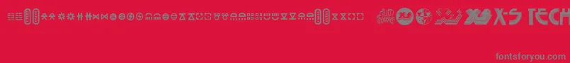 SeizedXS Font – Gray Fonts on Red Background