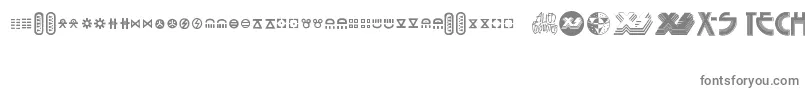 フォントSeizedXS – 白い背景に灰色の文字