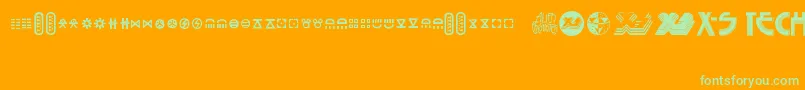 SeizedXS Font – Green Fonts on Orange Background