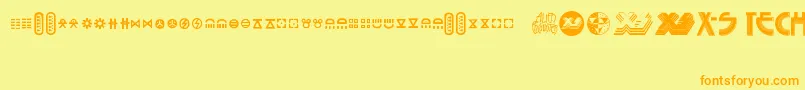 SeizedXS Font – Orange Fonts on Yellow Background