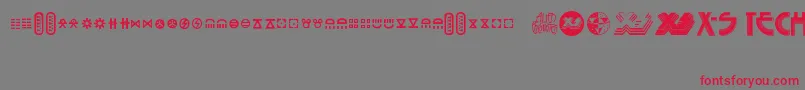 SeizedXS Font – Red Fonts on Gray Background