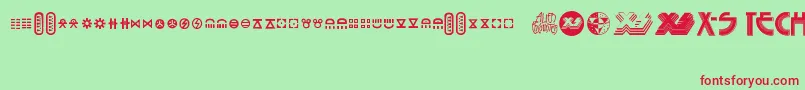 SeizedXS Font – Red Fonts on Green Background