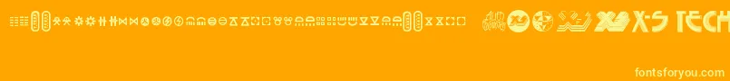 SeizedXS Font – Yellow Fonts on Orange Background
