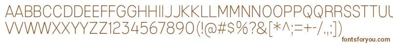MixolydianTitlingEl-Schriftart – Braune Schriften auf weißem Hintergrund