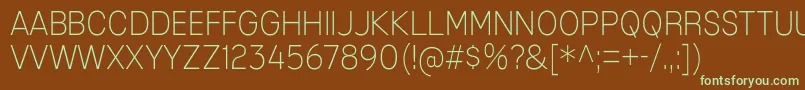 MixolydianTitlingEl-fontti – vihreät fontit ruskealla taustalla