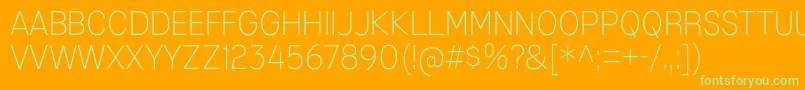 MixolydianTitlingEl Font – Green Fonts on Orange Background