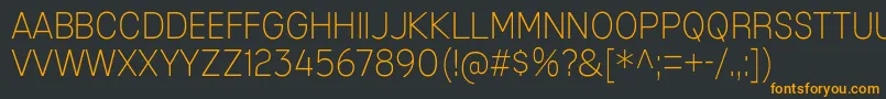 MixolydianTitlingEl Font – Orange Fonts on Black Background