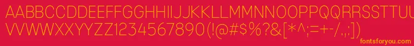 MixolydianTitlingEl Font – Orange Fonts on Red Background