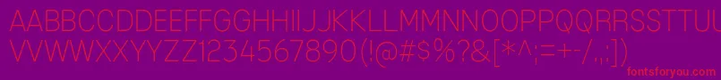 MixolydianTitlingEl Font – Red Fonts on Purple Background