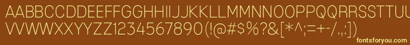 MixolydianTitlingEl-fontti – keltaiset fontit ruskealla taustalla