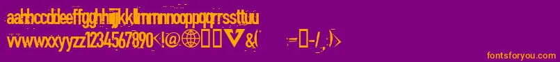 Blind Font – Orange Fonts on Purple Background