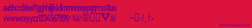 Blind Font – Purple Fonts on Red Background