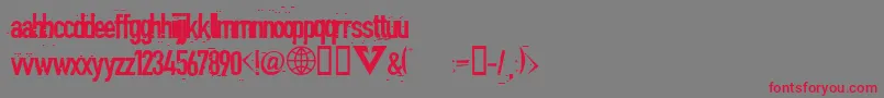 Blind Font – Red Fonts on Gray Background