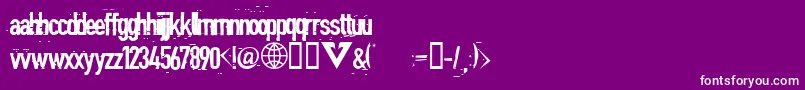 フォントBlind – 紫の背景に白い文字