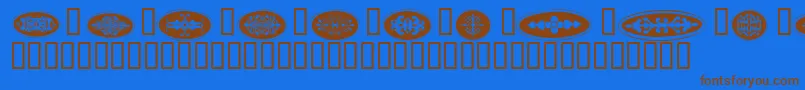 Ellipses Font – Brown Fonts on Blue Background