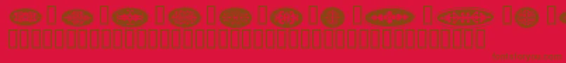 Police Ellipses – polices brunes sur fond rouge