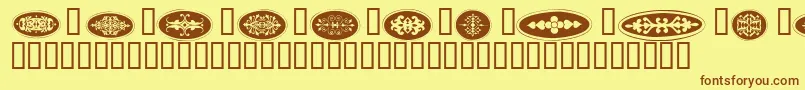 Ellipses Font – Brown Fonts on Yellow Background