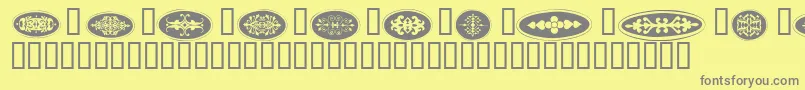 Ellipses Font – Gray Fonts on Yellow Background