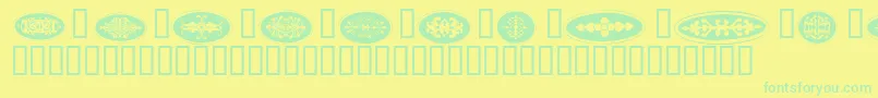 Ellipses Font – Green Fonts on Yellow Background