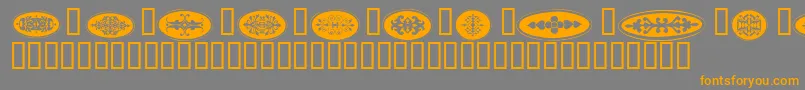 Ellipses Font – Orange Fonts on Gray Background