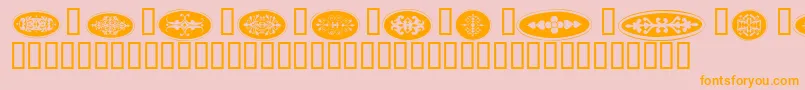 Ellipses Font – Orange Fonts on Pink Background