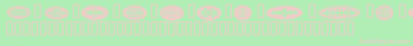 Ellipses Font – Pink Fonts on Green Background