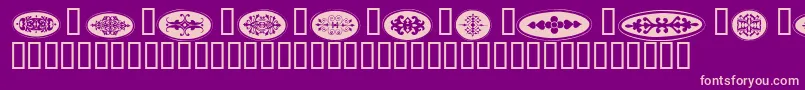 Ellipses Font – Pink Fonts on Purple Background