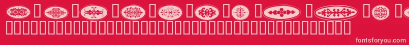 fuente Ellipses – Fuentes Rosadas Sobre Fondo Rojo