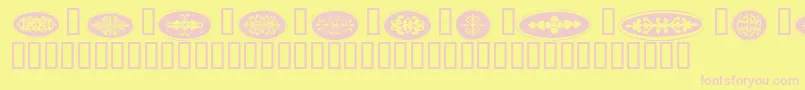 Ellipses Font – Pink Fonts on Yellow Background