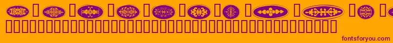 Ellipses Font – Purple Fonts on Orange Background