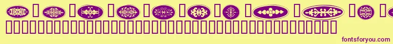 Ellipses Font – Purple Fonts on Yellow Background