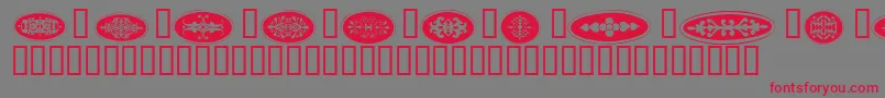 Ellipses Font – Red Fonts on Gray Background