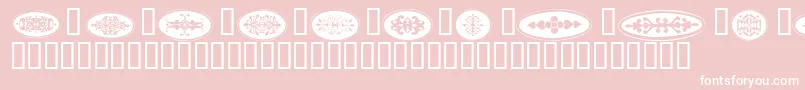 Ellipses-Schriftart – Weiße Schriften auf rosa Hintergrund