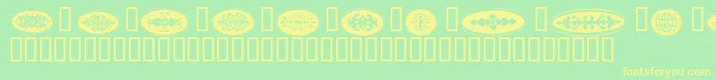 Czcionka Ellipses – żółte czcionki na zielonym tle