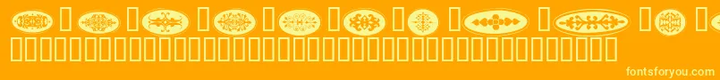 Ellipses Font – Yellow Fonts on Orange Background