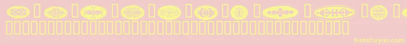 フォントEllipses – 黄色のフォント、ピンクの背景