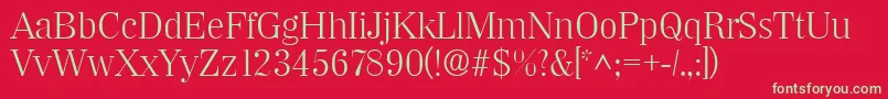 WichitalhRegular Font – Green Fonts on Red Background