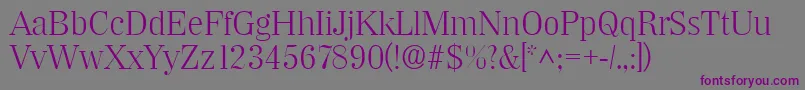 Шрифт WichitalhRegular – фиолетовые шрифты на сером фоне