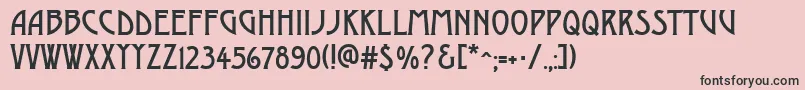 AModerno Font – Black Fonts on Pink Background