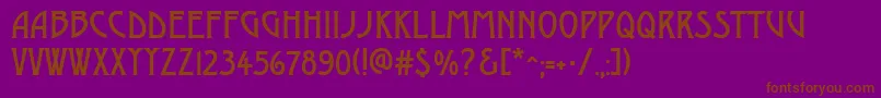 Шрифт AModerno – коричневые шрифты на фиолетовом фоне