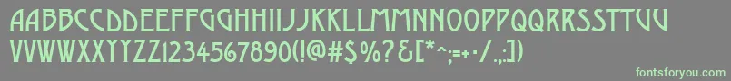 AModerno Font – Green Fonts on Gray Background
