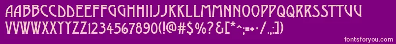 AModerno Font – Pink Fonts on Purple Background