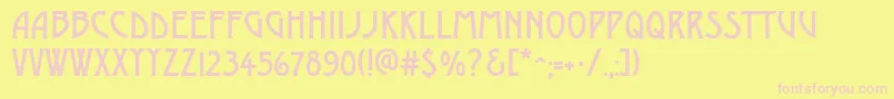 AModerno Font – Pink Fonts on Yellow Background