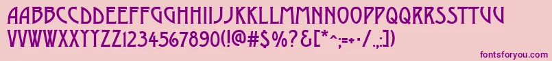 AModerno Font – Purple Fonts on Pink Background