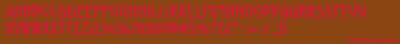 AModerno Font – Red Fonts on Brown Background