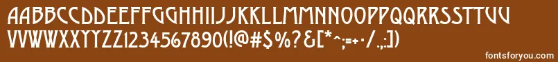 AModerno Font – White Fonts on Brown Background