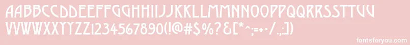 AModerno Font – White Fonts on Pink Background
