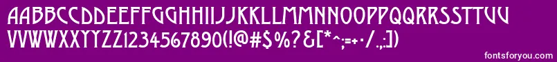 AModerno Font – White Fonts on Purple Background