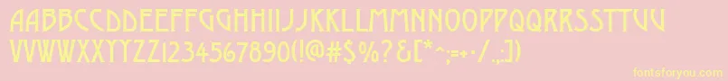 AModerno Font – Yellow Fonts on Pink Background